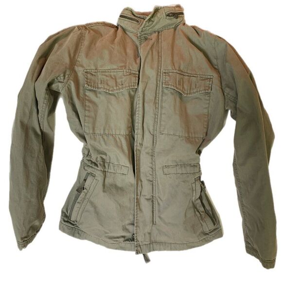 Gap Military Jacket Woman S Boys XL Green Utility Field Cargo Street Urban Retro - Picture 3 of 15
